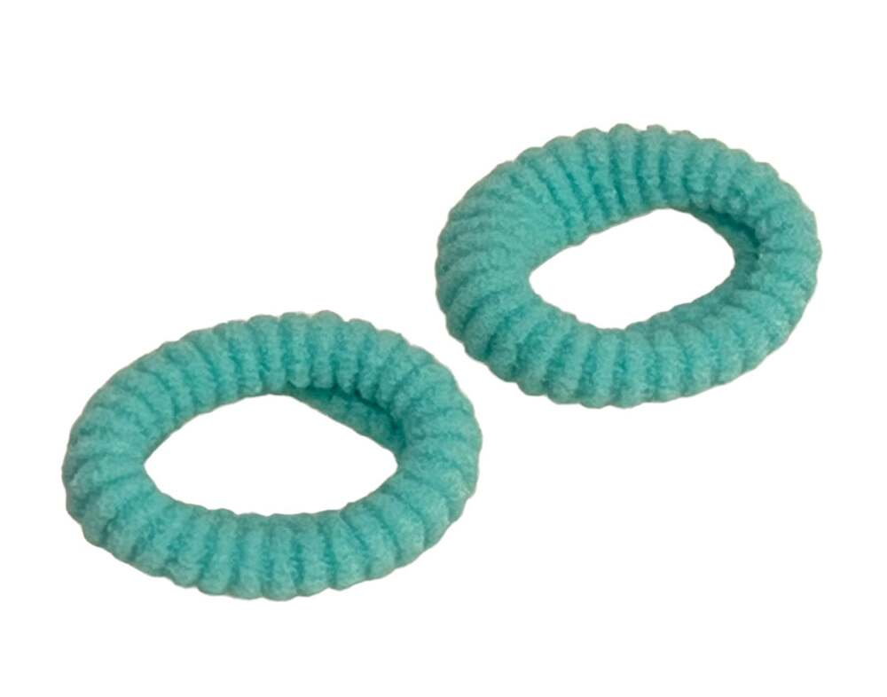 NEW American Girl HAIR TIES 2 Ponytail Holders Doll Styling Accessory Teal Blue
